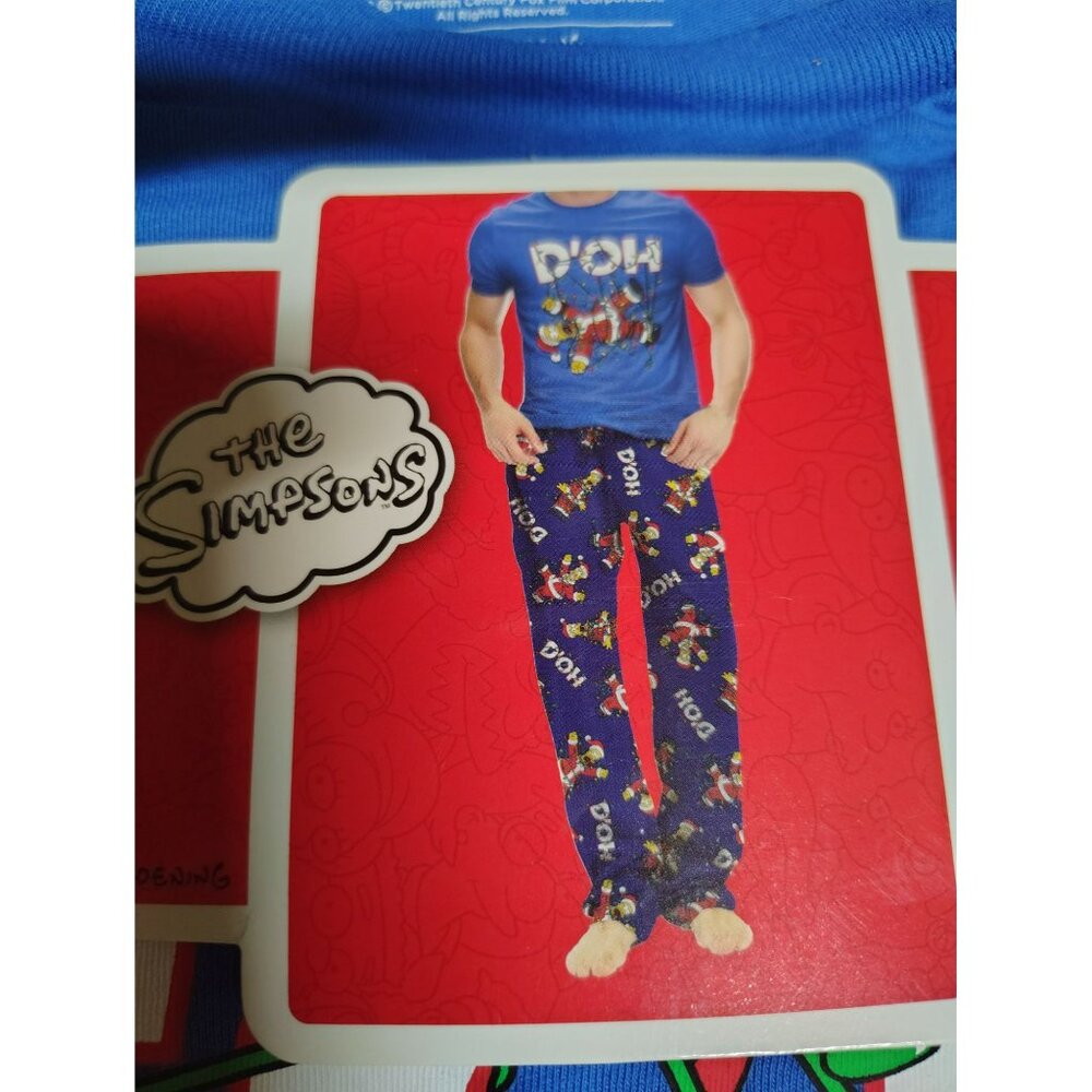 The Simpsons two-piece pajama PJ set fleece pants men's large new